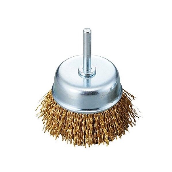 カップブラシ(軸付き)ACG-40MW 真鍮メッキ撚り線 φ40×25 3-1854-01 1