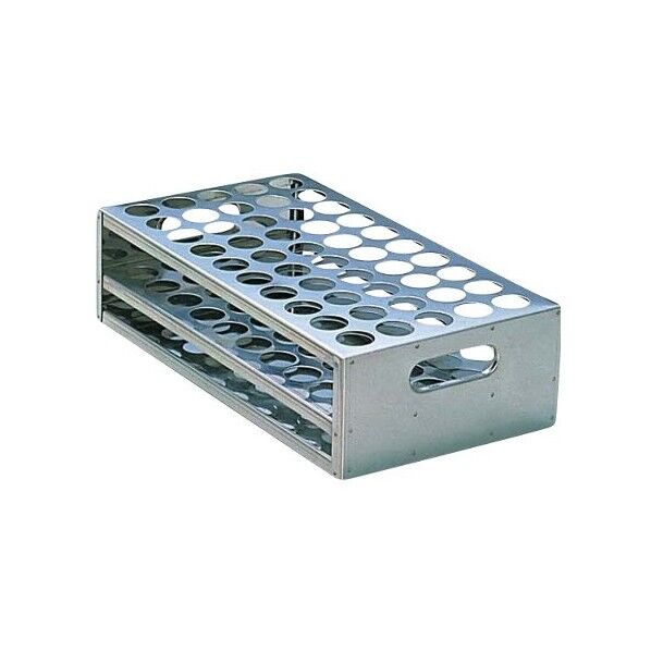 ステンレス打抜型試験管台 φ19.5×50本 SU18-50 6-314-12 1点