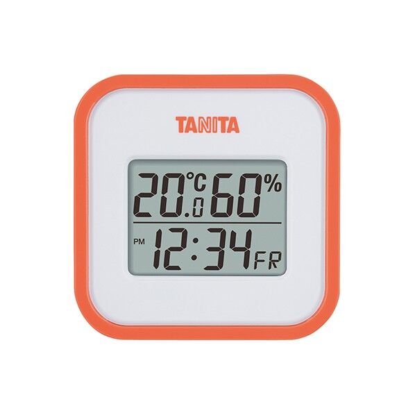 デジタル温湿度計 オレンジ 校正証明書付 TT-558-OR 7-1353-02-20 1点