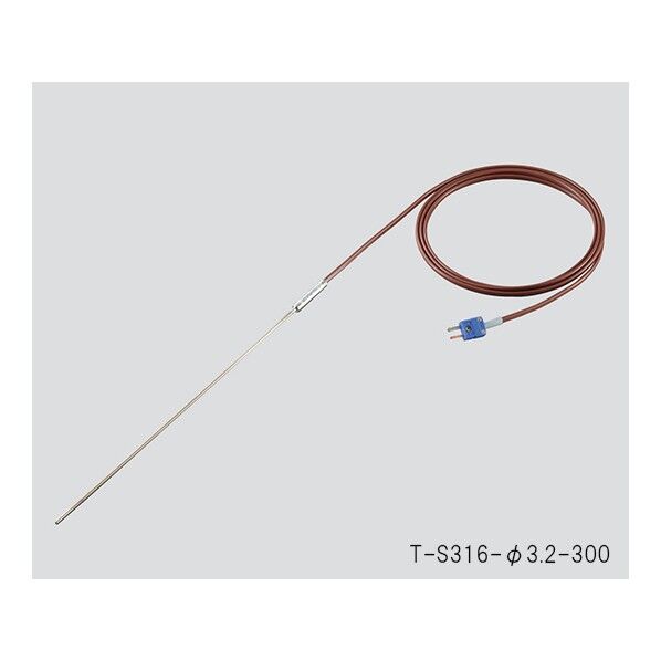 Tシース熱電対(SUS316) φ3.2×500mm 英語版校正証明書付 T-S316-φ3.2-500