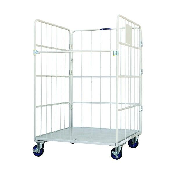 ワコーパレット 床板スチール製カゴ車 1100x1100x1700 WK7-111 1点