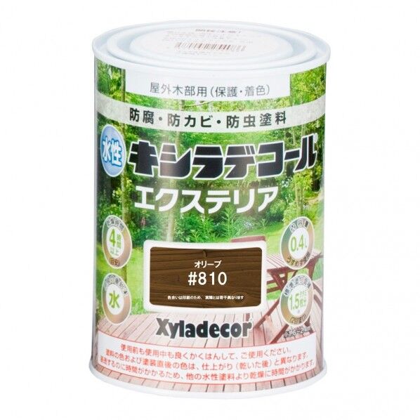 大阪ガスケミカル 水性キシラデコールエクステリアS(半透明着色仕上)水性屋外木材用塗料 防腐・防カビ・防虫 86×120 オリーブ 00047670520000 1缶...