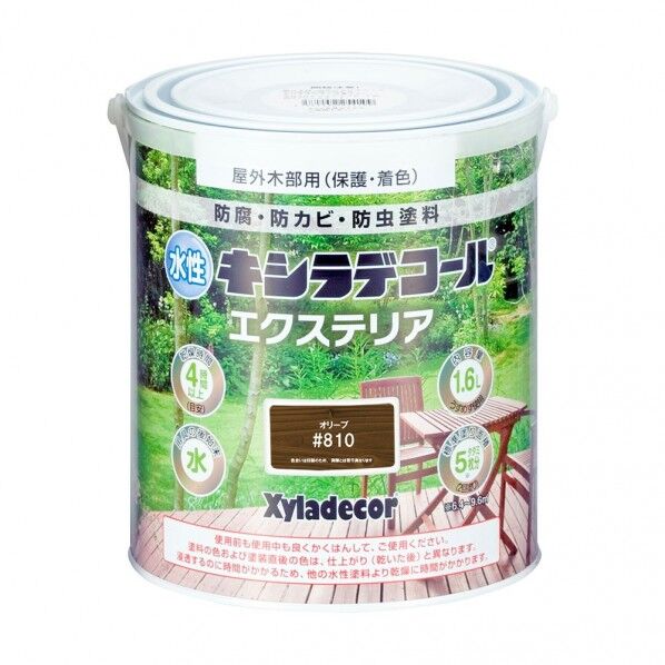 大阪ガスケミカル 水性キシラデコールエクステリアS(半透明着色仕上)水性屋外木材用塗料 防腐・防カビ・防虫 142×163 オリーブ 00047670540000 1缶...