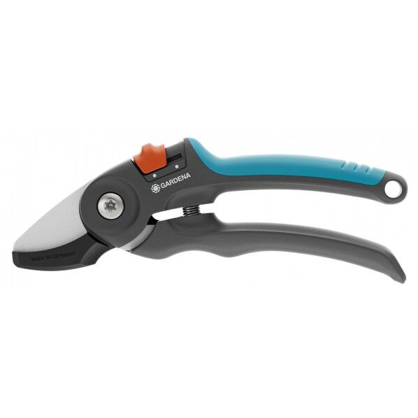 GARDENA 剪定ばさみ (直径20mm対応) アンビル型 PremiumCut Dry Wood ダークグレー/ターコイズブルー/オレンジ/シルバー 12240-20 1点