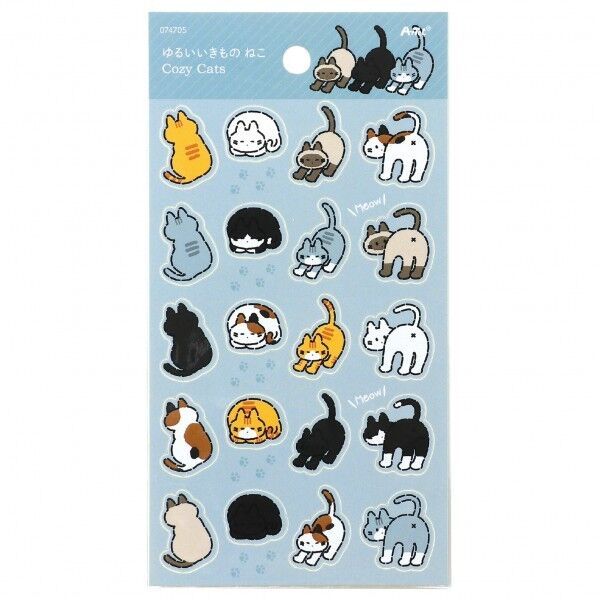 シートシール ゆるいどうぶつ ねこ