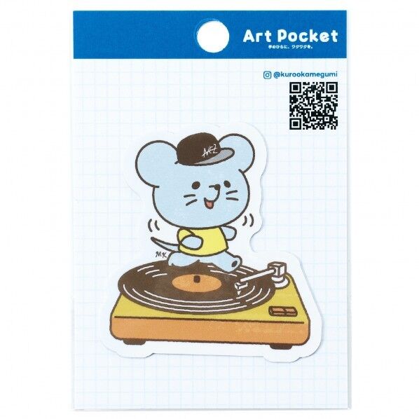 アートポケットステッカー おさんぽDJ