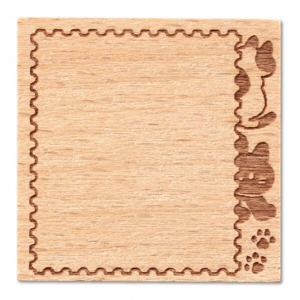 木柄スタンフﾟ30 ゆるいどうぶつ ねこ 切手フレーム