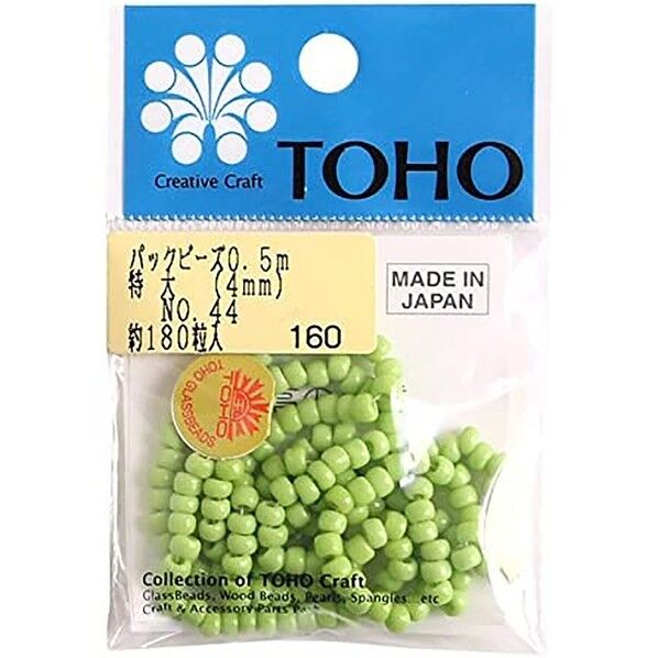 特大ビーズ 糸通しビーズ 外径約4mm 0.5m入り Col.44