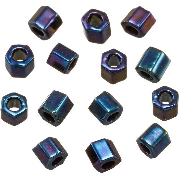 六角ビーズ 大 糸通しビーズ 外径約3mm 1m(約7g)入り Col.82