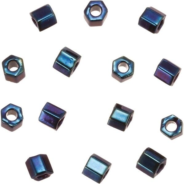 六角ビーズ 小 糸通しビーズ 外径約2.2mm 1m(約250粒)入り Col.82