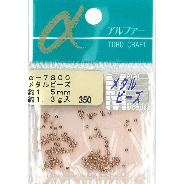 メタルビーズ 外径約1.5mm 約1.3g入り ピンクゴールド