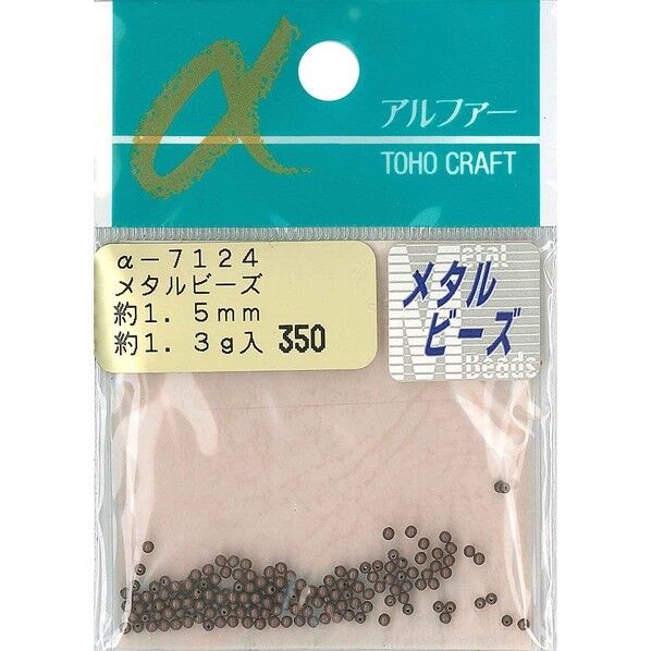 メタルビーズ 外径約1.5mm 約1.3g入り アンティークブロンズ