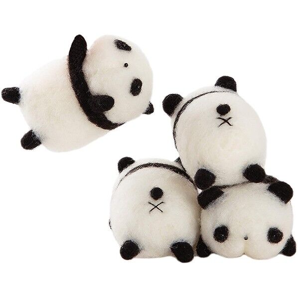 羊毛フェルトキットEASY&CUTEカンタンかわいいはじめてのアクレーヌおしりフェイスパンダ