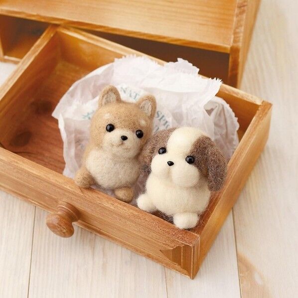 ハマナカ フェルト羊毛キット「しば犬&シーズー」 H441-341 1セット