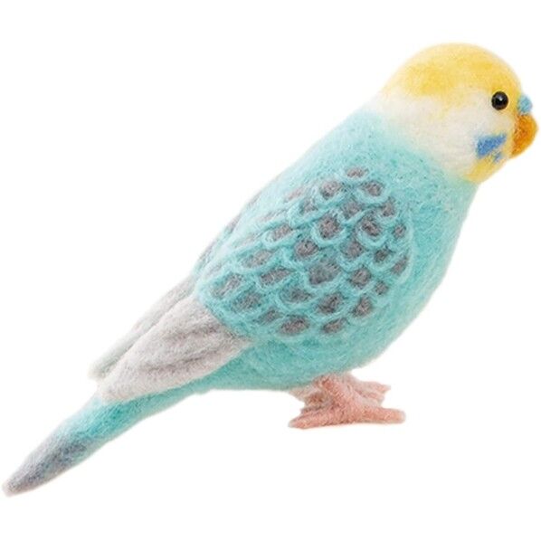 羊毛フェルトキット アクレーヌでつくる かわいい 小鳥 セキセイインコパステルカラー ブルー