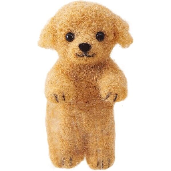 羊毛キット 須佐沙知子 デザイン ふわふわ羊毛でつくるフェルト犬 トイプードル 立ちポーズ