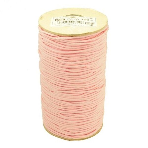 工業用大巻 抗菌マスクゴム 150mボビン巻 ピンク