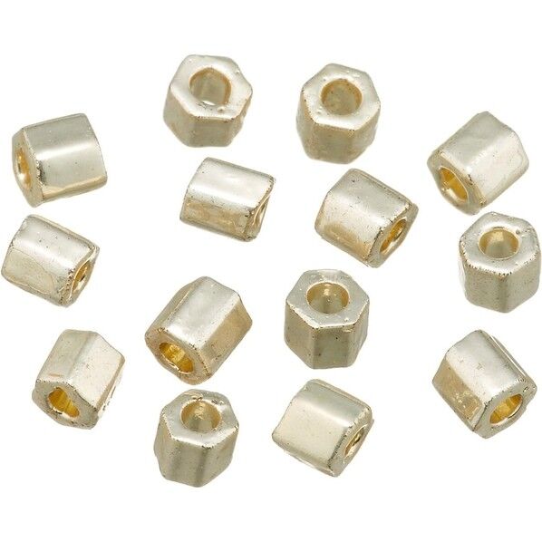 六角ビーズ 大 糸通しビーズ 外径約3mm 1m(約7g)入り Col.PF558