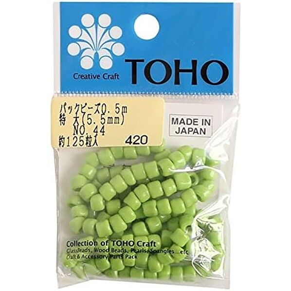 特大ビーズ 糸通しビーズ 外径約5.5mm 0.5m（約125粒）入り Col.44