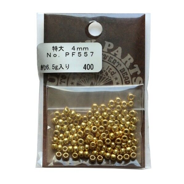 特大ビーズ バラパックビーズ 外径約4mm 約6.5g入り Col.PF557