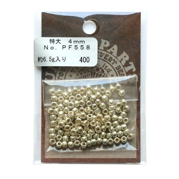 特大ビーズ バラパックビーズ 外径約4mm 約6.5g入り Col.PF558