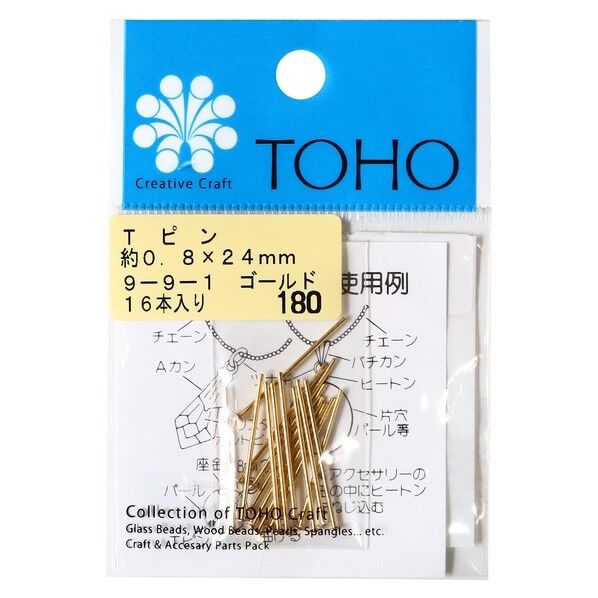 トーホー Tピン ゴールド 16本入り 長さ約22mm 9-9-1G 1組
