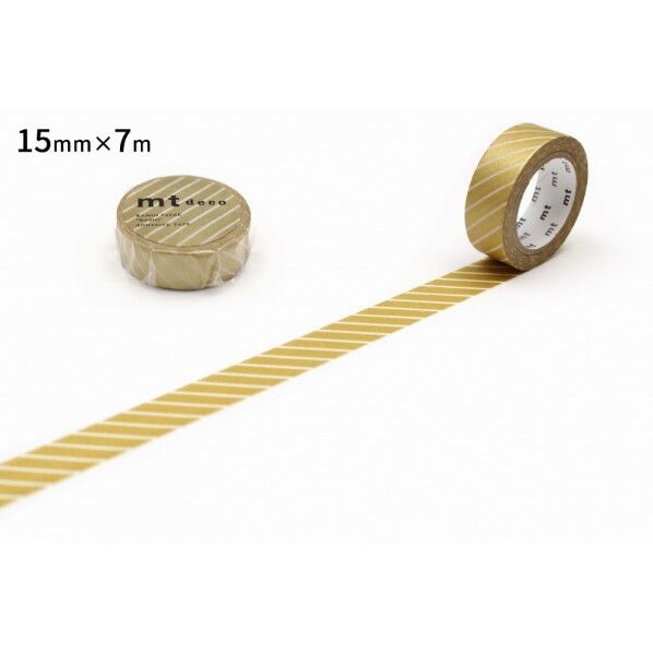 カモ井(カモイ) mt 1P ストライプ・ゴールド 15mm×7m MT01D144R 1個