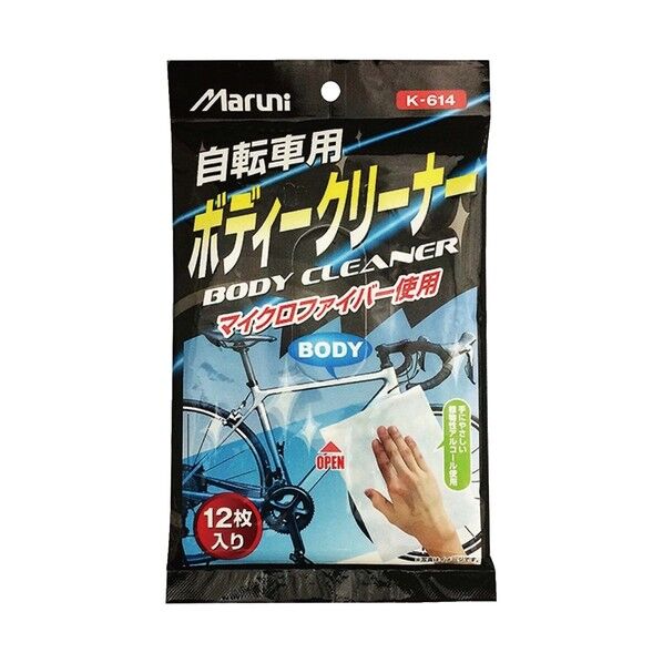 自転車ボディー用ウェットクロス 12枚入 K-614 1個