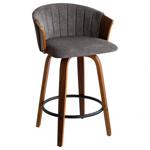 バーチェア Litas(リータス) ブラウン×ダークグレー KNC-J3138