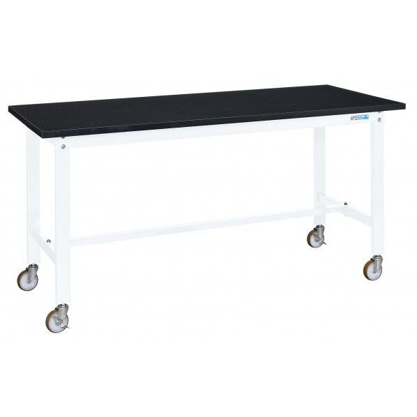 軽量実験用作業台 ダークグレー(KHC/耐荷重350kg/特殊アクリル系樹脂天板/キャスター付)