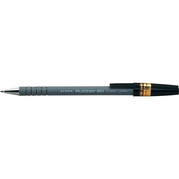 油性ボールペン ラバー80 黒 R-8000-BK 1