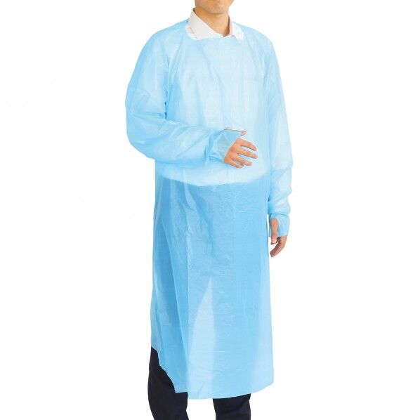 袖付き簡易エプロン 軽量タイプ 10枚組