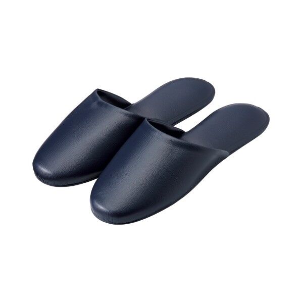 レザー調スリッパ10足組 ダークブルー 5706-10 1組
