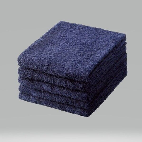 フェイスタオル5枚入り ダークブルー 8308 1P.