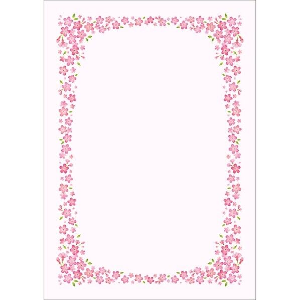 証書用紙 A4判 桜 297×210mm 10-1701 1冊