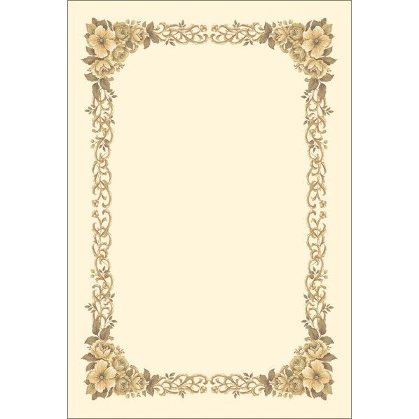 洋柄賞状用紙 はがき判 縦横兼用 148×100mm 10-247 1冊