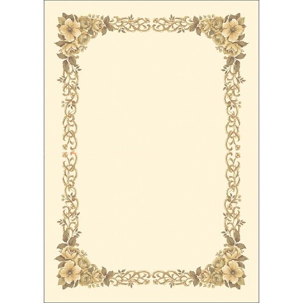 洋柄賞状用紙 B5判 縦横兼用 257×182mm 10-252 1冊