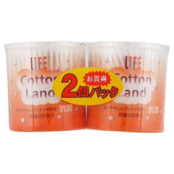 コットンランド綿棒 200本X2個パック 1P.