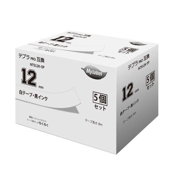 テプラ互換 (SS12K-5P用) NTS12K-5P 1箱