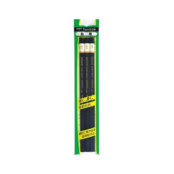 トンボ鉛筆 鉛筆モノ 4B 3Pパック 1パック ASA-397 1個