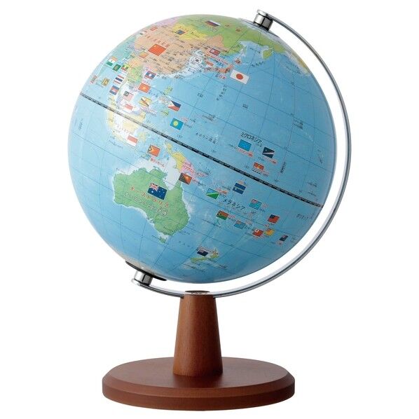 20cm国旗イラスト付地球儀