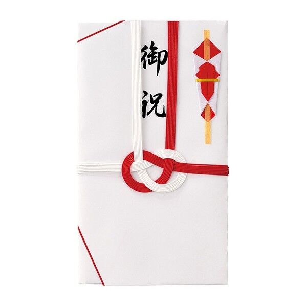 マルアイ 祝金封赤白7本斜折御祝 105×185mm P3キ-104 3枚