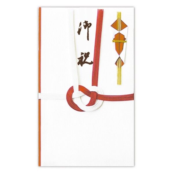 金封 紅白7本 字なし 018 1枚