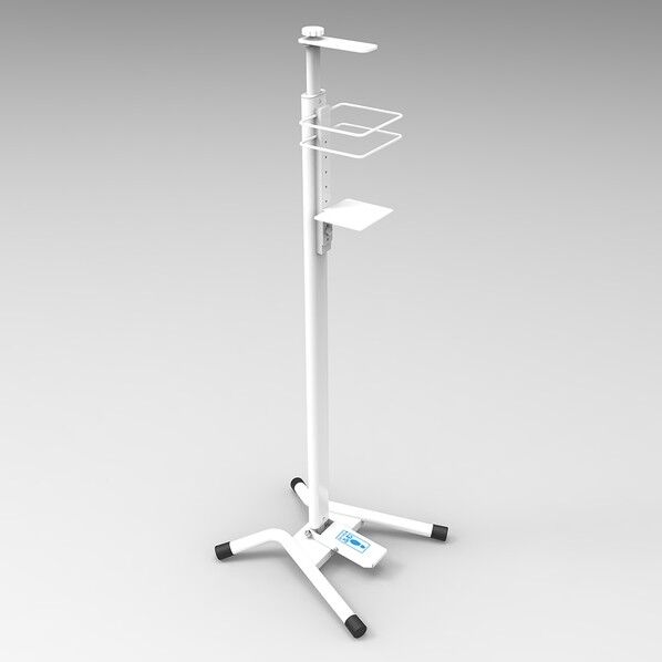 ナカバヤシ 足踏み消毒ポンプスタンド 306×320×903mm ホワイト FPS-101W 1台...