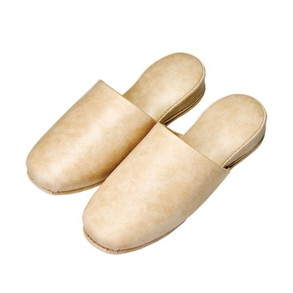 高級レザー調スリッパ ベージュ