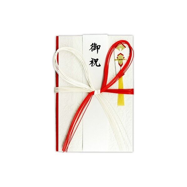 百万円が入る祝金封 赤白花結び