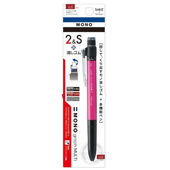 トンボ鉛筆 多機能ペンモノグラフマルチパックピンク ピンク CPA-161F 1本