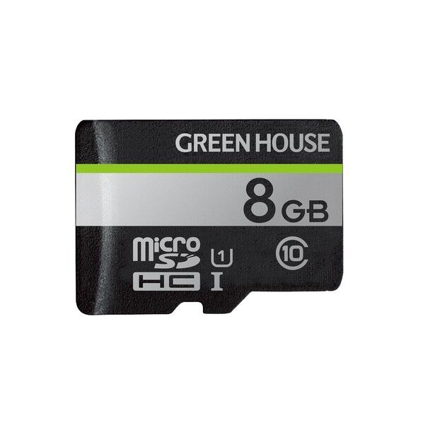 グリーンハウス microSDHCカード UHS-I U1 クラス10 8GB GH-SDM-UA8G 1台
