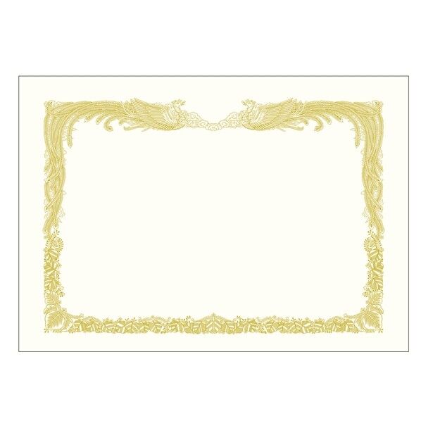 ササガワ 金箔賞状用紙 A4判 縦書用 210×297mm 白 10-3060 5枚