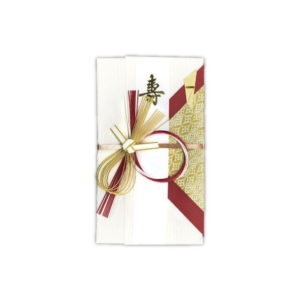 クレープ金封 赤